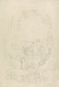 The Gambols of Ghosts According to Their Affections Previous to the Final Judgement, 1805-08 by William Blake
